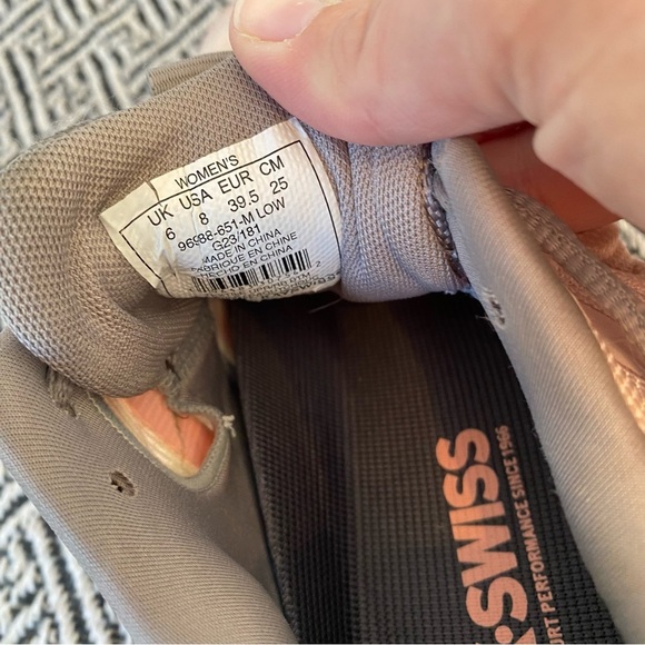 K-Swiss Pink and Gray Athletic Shoes Size 8 - Picture 9 of 9